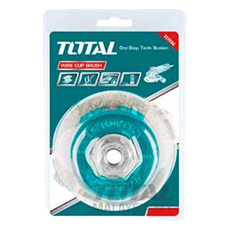 Total Tools Wire Cup Brush With Nut 75mm Tool Home