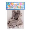 Bulk Pack 5 x Balloon Suitable For Helium 25cm, Pack of 6 Metallic silver
