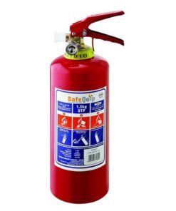 Safequip - 1.5Kg Dcp Fire Extinguisher With Bracket - Red