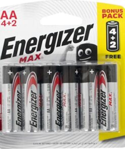 Energizer 1.5v MAX Alkaline AA Battery Card 4+2 Free