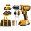 Ingco - Li-Ion Cordless Impact Drill - MEGA COMBO KIT (20V) - Image 2
