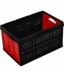 Folding Crate Black & Red
