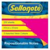 Sello-Note 250 Sheet Neon Repositionable Notes - 51 x 51mm - Image 2
