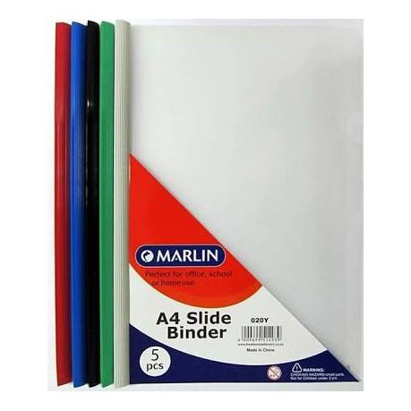 Marlin: A4 Slide Binders / Presentation Folders 1's - Assorted Colours ...