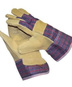 Matsafe Yellow Chrome Leather Candy Stripe Gloves (3 Pairs)