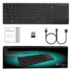 Rii QWERTY Touchpad 10 Keyless Keyboard Touch Volume Control Black - Image 2