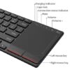 Rii QWERTY Touchpad 10 Keyless Keyboard Touch Volume Control Black - Image 3