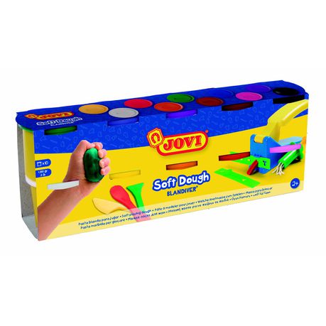 JOVI Soft Play Dough 10X110g - Assorted Colours - Tool&Home