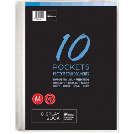 Croxley A4 Hard Cover Display File - 10 Pocket - Tool&Home