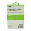 GIZZU USB2.0 A to USB-C 1m Cable - Black