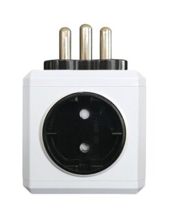 Dual USB charger with multi sockets - Black