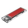 Orico M.2 NVME USB3.1 Type-C Transparent SSD Enclosure - Red - Image 3