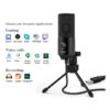 Fifine K669B Cardioid USB Condenser Microphone with Tripod - Black - Image 2