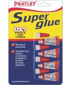Pratley Superglue 4 x 1g single-use tubes