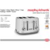 Morphy Richards Toaster 4 Slice Plastic White 7 Heat Settings 1600W "Vector" - Image 4
