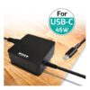 Port Connect 45W Type-C Notebook Power Supply - Black
