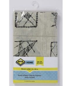 MTS Home Polyvinyl Chloride Shower Curtain Graphics