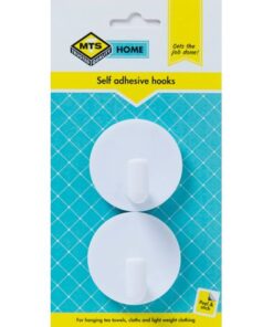 MTS Home Self Adhesive Robe Hook 2 piece