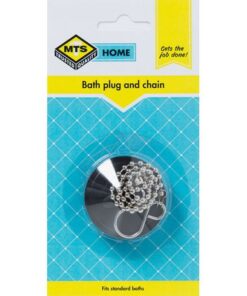 MTS Home Bath Plug & Chain - Black
