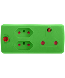 Electricmate Adaptorter 1 x 16 AMP + 2 X 5 AMP Green