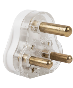 Electricmate 16 Solid Bras/Pin Plug Top - White
