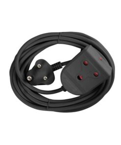 Electricmate 10A 5m Extension Lead - Black