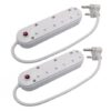Two Pack 3 Way Multi Plug with cord (E 13A 2 pack) - Image 2