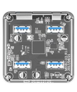 Orico 4 Port USB 3.0 Transparent Hub with 30cm cable- Transparent