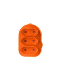 Electricmate Triple Euromate Adaptor Loose Orange
