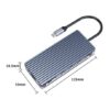 Orico Type-C 11-in-1 Transparent Hub - Grey - Image 4