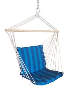 Seagull Hanging Hammock Chair - Blue Stripe (100Cm) - Max 150Kg