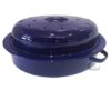 Enamel Casserole & Roasting Dish - Oval Shaped (Blue) - Image 2