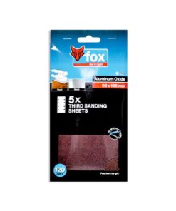 FOX Sanding Sheet 1/3 Hook & Loop 120G (5)