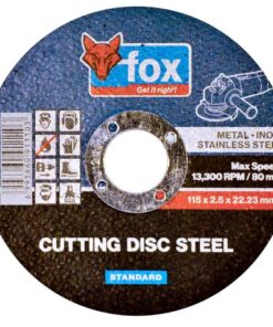 FOX Cutting Disc Steel/Inox 115X2.5mm Standard