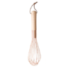 Hand Held Stainless Steel Rose Gold EggBeater/Whisk & Wooden Handle 14" - Image 5