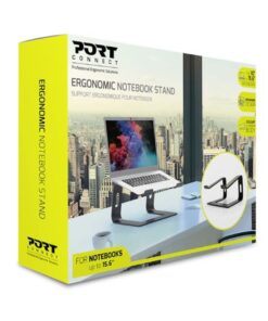 Port Connect Ergonomic Notebook Stand - Black