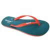 Fipper - Slim Ladies' Flip Flops / Slippers - Turquoise with Red Straps - UK 5 - Image 2