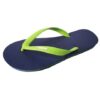 Fipper - Unisex Flip flops / Slippers - Navy with Lime Green Straps - UK 11 - Image 2
