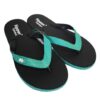 Fipper - Flip Flops / Slippers - Comfort (Black with Turquoise Straps) - UK 10