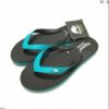 Fipper - Flip Flops / Slippers - Comfort (Black with Turquoise Straps) - UK 10 - Image 2