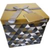 SourceDirect - Pack Of 4 Flat-Pack Gift Boxes - Large (Gold/Grey)