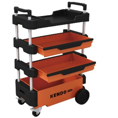 Kendo - Mild Steel Foldable Tool Trolley - Tool&Home