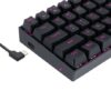 Redragon DRAGONBORN 60% 61 Key Pink LED Mechanical Gaming Keyboard - Black - Image 5