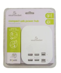 Smartsocket USB Power Charging Station 8 Amp - White