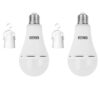 Ausma - LED Lamp / 7W E27 Day Light 6500k LED Bulb with Battery - Pack of 2 - Image 2