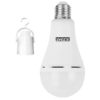 Ausma - LED Lamp / 7W E27 Day Light 6500k LED Bulb with Battery - Pack of 2