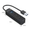 Orico 4 Port USB Hub – Black - Image 3