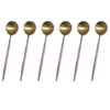 SourceDirect - Spoons / Gold Plated Stainless Steel Spoons - 6 Piece - White - Image 2