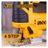 Ingco - Cordless Jigsaw with 5 Piece Saw blades, 2.0Ah, Charger & Tool Bag - Image 3
