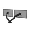 Port Desk Mount Dual Monitor Display Arm – Black - Image 2
